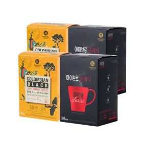 상품 이미지: 콜롬비아 블랙 100T 2개 + 아이브루 클래식 100T 2개