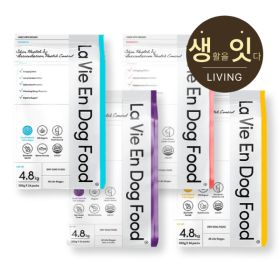 상품 이미지: (카드최종 3.1만) 라비앙독 4.8kg 가수분해 유기농 70% 이상 연어/연어소고기/새우/오리 총 4가지