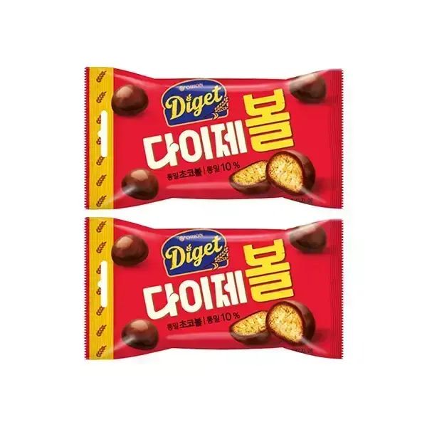 상품 이미지: 오리온 다이제볼 42g, 8입, 2개(총 16입)