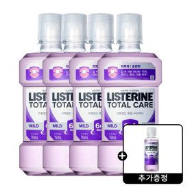상품 이미지: 리스테린 토탈케어 마일드 750ml 4개 + 토탈케어 마일드 100ml 1개 증정