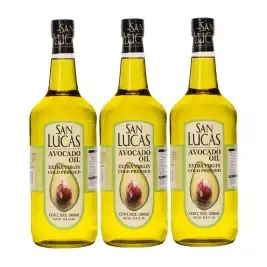 상품 이미지: San-Lucas 아보카도 오일 1L x 3병+원터치캡 엑스트라버진 냉압착 HASS 외