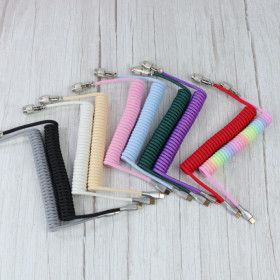 상품 이미지: 워키 코일형 키보드 항공 케이블 USB-C타입 10컬러