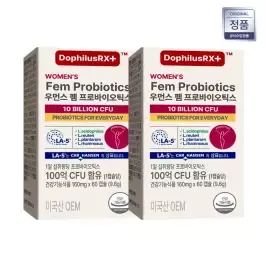 상품 이미지: 펨 도피러스 알엑스 100억 여성 질유산균 펨 프로바이오틱스 60캡슐 2개