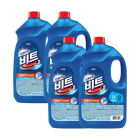 상품 이미지: 비트 딥클린파워 액체세탁세제 일반/드럼 겸용 용기 4L 4개