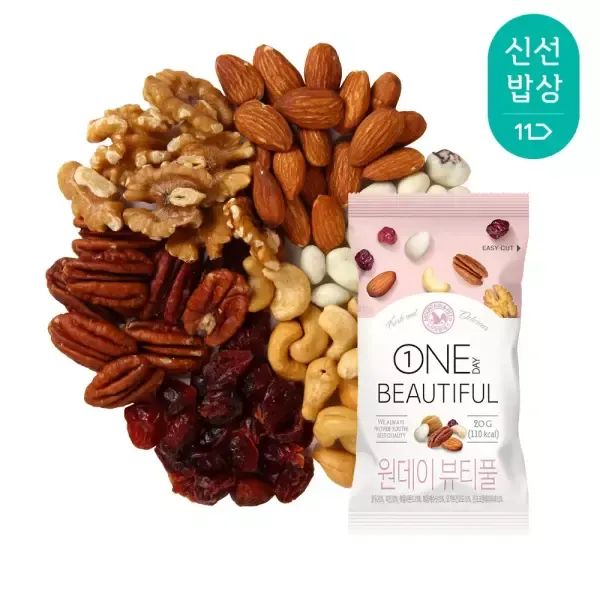 상품 이미지: [산과들에] 하루견과 원데이뷰티풀 100봉 낱봉 / 실속 견과 견과류 간식