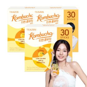 상품 이미지: 티젠 콤부차 유자 30스틱입X3박스 (총90스틱) / 정상가 63000원