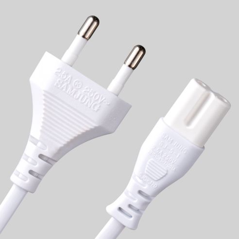 상품 이미지: 삼정 국산 AC 8자 백색 코드 화이트 전원케이블