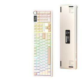 상품 이미지: Aula 독거미 F108 pro 유무선 기계식 키보드 풀배열 핫스왑 8000mAh 2.4G RGB  모카무스카라멜라떼축