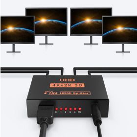 상품 이미지: 고화질 4K HDMI분배기 4포트 TV 듀얼 모니터 동시화면 스플리터 컴퓨터 UHD영상 복제 확장 공유기 스위치