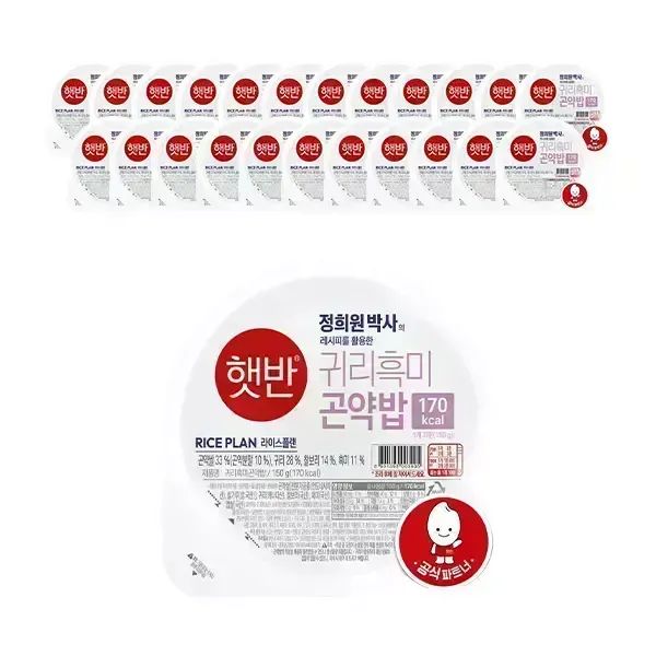 상품 이미지: CJ 라이스플랜 귀리흑미 곤약밥 150g, 24입, 1개