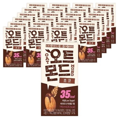 상품 이미지: 오트몬드 초코, 190ml, 24개