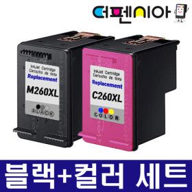 상품 이미지: 삼성전자 SL-J2160W 프린터 복합기 전용 INK-M260XL INK-C260XL  정품대비2배 대용량 재생잉크 세트