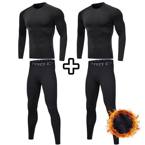 상품 이미지: 풀로우 기능성 남자 히트텍 발열내의 컴프레션 타이즈 세트 1+1