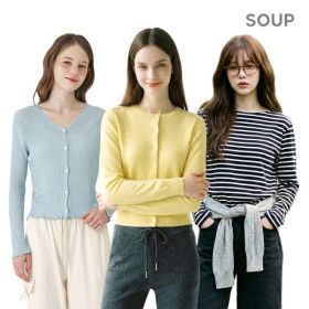 상품 이미지: (24+15%무배)39%쿠폰 SOUPX비지트인뉴욕 봄신상 베스트 가디건/니트/블라우스/원피스 외 최대할인~91%