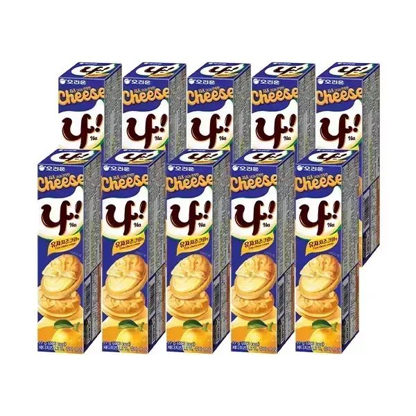 상품 이미지: 오리온 유자 치즈크림 샌드 나, 77g, 10개