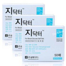 상품 이미지: 지닥터 혈당측정지 혈당시험지 3박스 150매 (28년 01월)