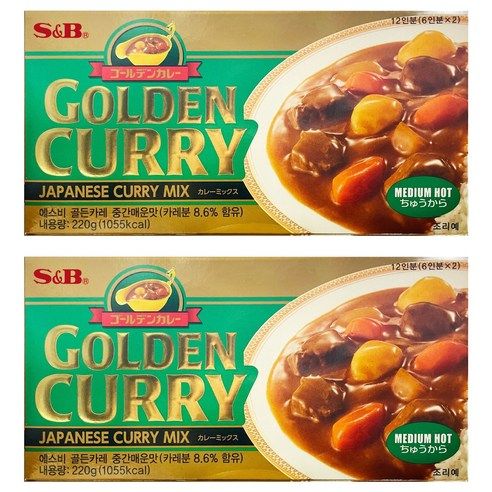 상품 이미지: 에스앤비골든 카레 중간맛, 220g, 2개