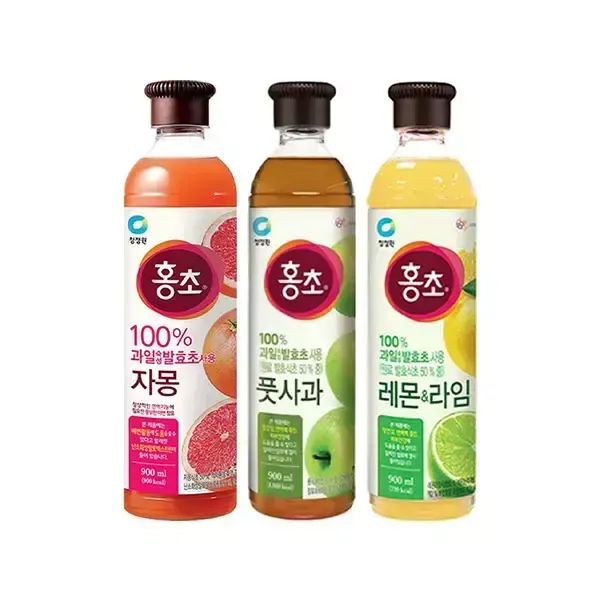 상품 이미지: 청정원 홍초 새콤달콤 900ml 3개세트(자몽+풋사과+레몬&라임)