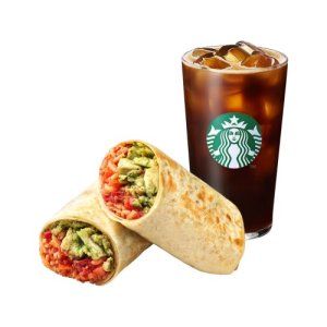 상품 이미지: 따뜻하고 든든하게 아이스 카페 아메리카노 T + 바질 치킨 토마토 브리또