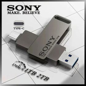 상품 이미지: 2TB 소니 USB 펜드라이브 고속 타입 C 플래시 드라이브 1TB 메탈 512GB 256GB 휴대용 메모리 스틱 샤오미