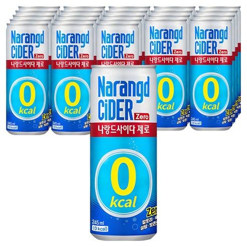 상품 이미지: 나랑드사이다 제로, 245ml, 24개