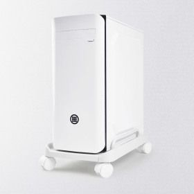 상품 이미지: 폭조절 컴퓨터 본체 받침대 PC 데스크탑 선반-화이트