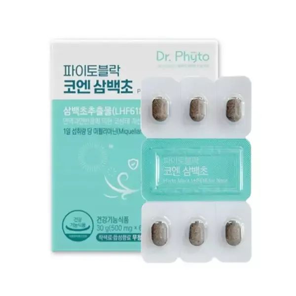 상품 이미지: 닥터파이토 파이토블락 코엔 삼백초 500mg 60정 1개