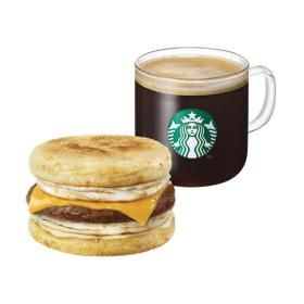 상품 이미지: (스타벅스) 카페 아메리카노 T + 더블 에그 브렉퍼스트  체다 샌드위치