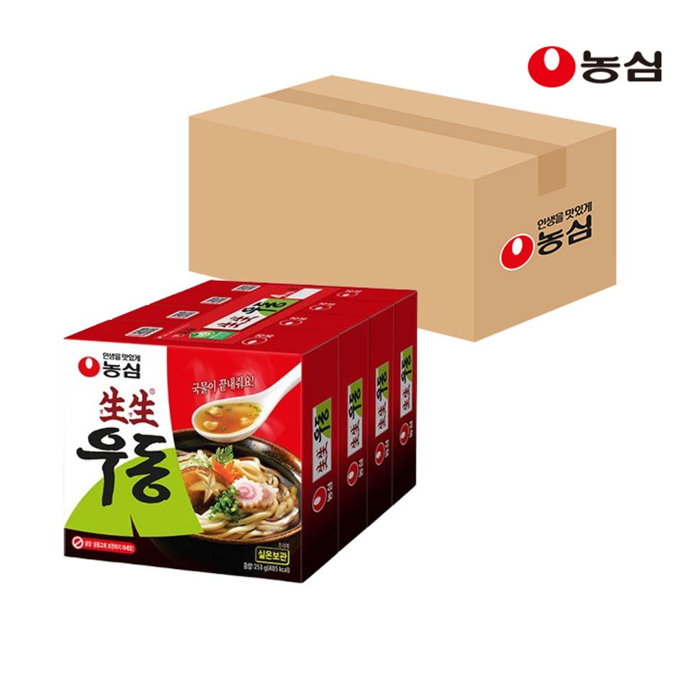 상품 이미지: 농심 생생우동봉지(카톤4입) 253g, 12개