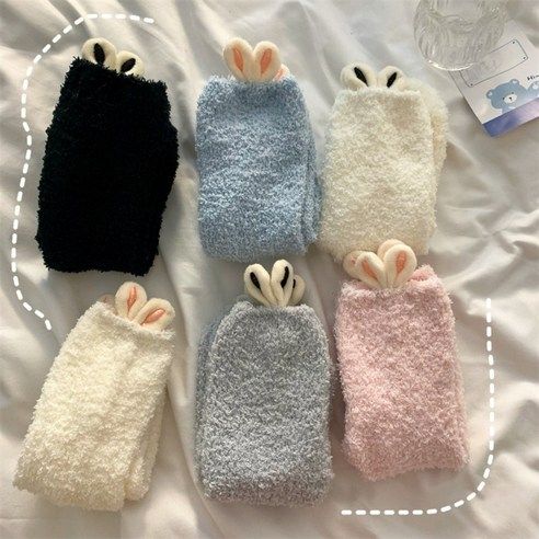 상품 이미지: 핏코드 귀여운 토끼 수면양말 세트