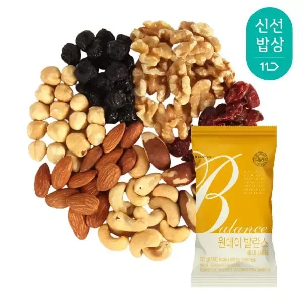 상품 이미지: [산과들에] 하루견과 원데이발란스골드 100봉 낱봉 / 실속 견과 견과류 간식