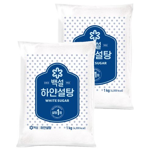 상품 이미지: 백설 하얀설탕, 1kg, 2개