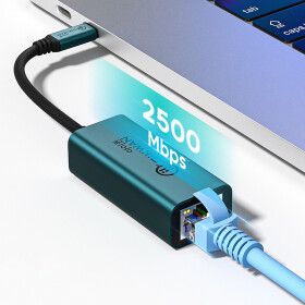 상품 이미지: 유선랜젠더 USB3.0 / C타입 to 기가랜 LAN카드 이더넷 RJ45 어댑터 MAX 2.5 Gbps LAN
