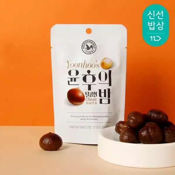 상품 이미지: [산과들에] 윤후의달밤 50g 10봉+1봉더/ 간식 안주 달콤한 맛밤