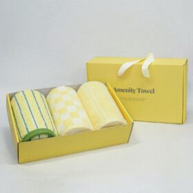 상품 이미지: (4종선택) 어메니티타올 버터 3장 200g 40수 SET / 집들이 답례품 호텔수건 호텔타월 수건 수건선물