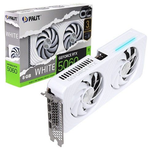상품 이미지: PALIT 지포스 RTX 5060 WHITE OC D7 8GB 이엠텍 그래픽카드
