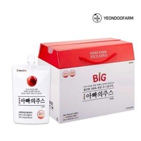 상품 이미지: 하프클럽/연두팜 Big 아빠의주스 사과즙 대용량 30개입 1박스 180ml