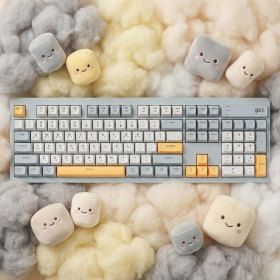 상품 이미지: 지클릭커 오피스프로 WK50 사일런스 M RGB 풀윤활 무소음 방수 무선 블루투스 키보드 104키 Navy Blue