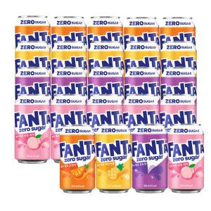 상품 이미지: 환타 제로 오렌지+파인+포도+피치 350ml 4종 6입 (총 24캔)
