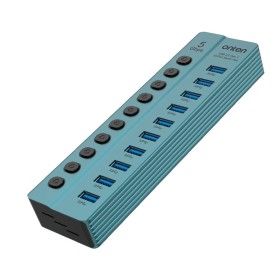 상품 이미지: Coms USB 3.0 10포트 멀티허브 개별 스위치 12V 아답터포함 FW323