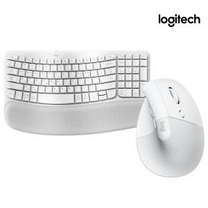 상품 이미지: 로지텍코리아 웨이브 KEYS 리프트 콤보 인체공학 무선 키보드마우스세트 오프화이트