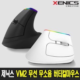 상품 이미지: VM2 인체공학 무소음 무선 버티컬 마우스 블랙