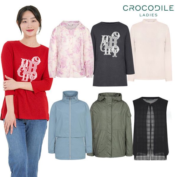 상품 이미지: (무료배송 + 24% 쿠폰)크로커다일 레이디外 봄 신규 상품 아우터/자켓/티셔츠/니트/팬츠 특가 100종 택1