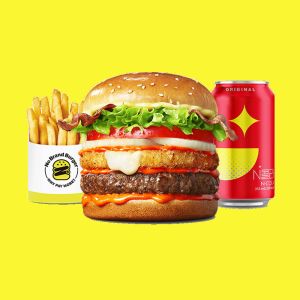 상품 이미지: (노브랜드버거) 모짜 치폴레 베이컨 버거세트