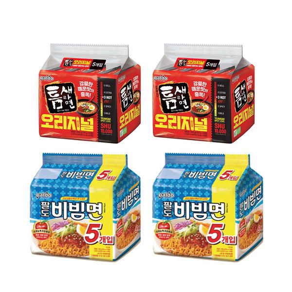 상품 이미지: 팔도 틈새라면, 120g, 10개 + 비빔면, 130g, 10개
