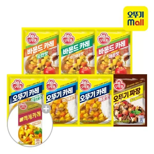 상품 이미지: [증정 백세카레 고형 200g][~4+4] 오뚜기 오뚜기카레 바몬드카레 약간매운맛 오뚜기짜장