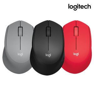 상품 이미지: 로지텍코리아 정품 무소음 무선 마우스 M331 블랙 레드 그레이