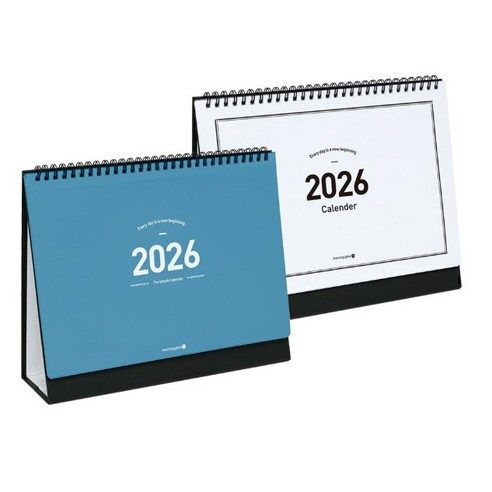 상품 이미지: 모닝 스탠딩 캘린더 2026 대(260 x 210 x 80 mm), 화이트, 1개