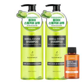 상품 이미지: 쿤달 올데이 스멜커버 청소년샴푸 3종 400ml 2개 / 3가지향 택 1 + 사은품