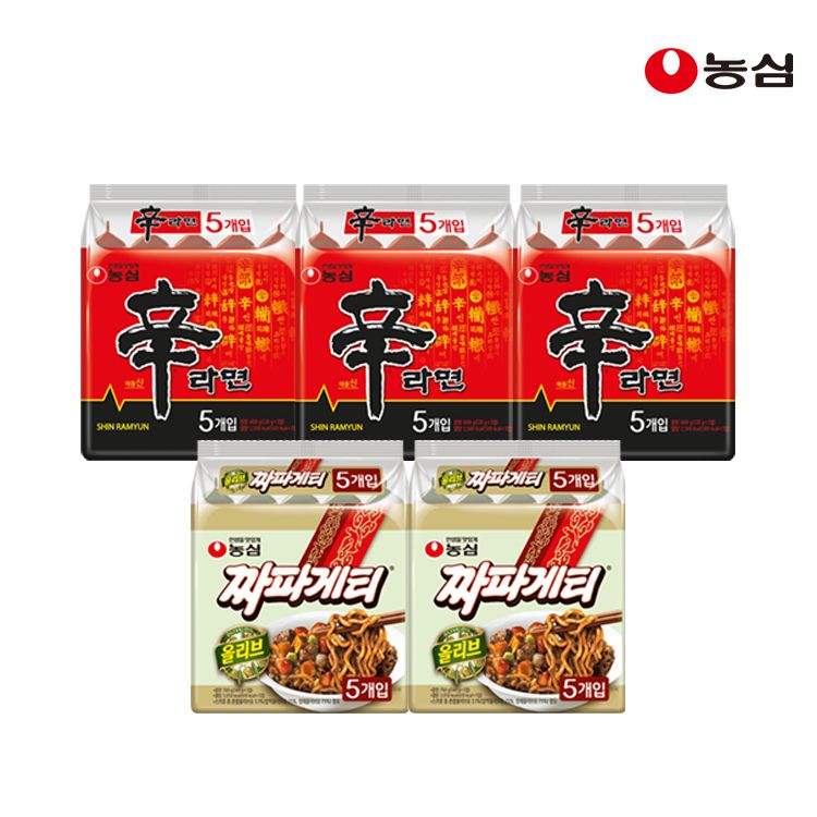 상품 이미지: 농심 신라면 15개+짜파게티 10개